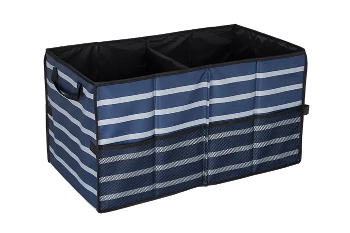 Kotak Penyimpanan Poliester Lipat Serbaguna Dengan Saku.