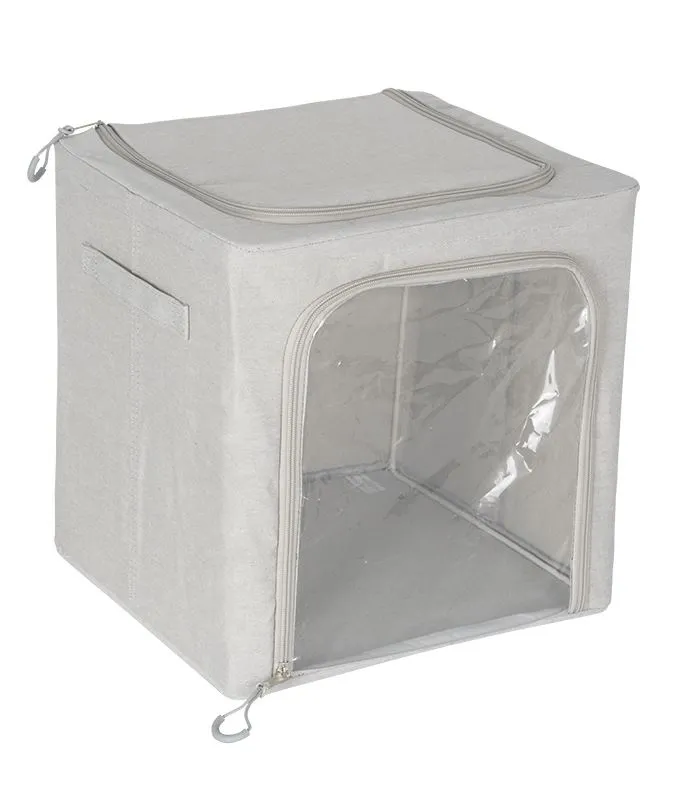 Kotak Penyimpanan Rumah Beritsleting Dengan Jendela Transparan Besar